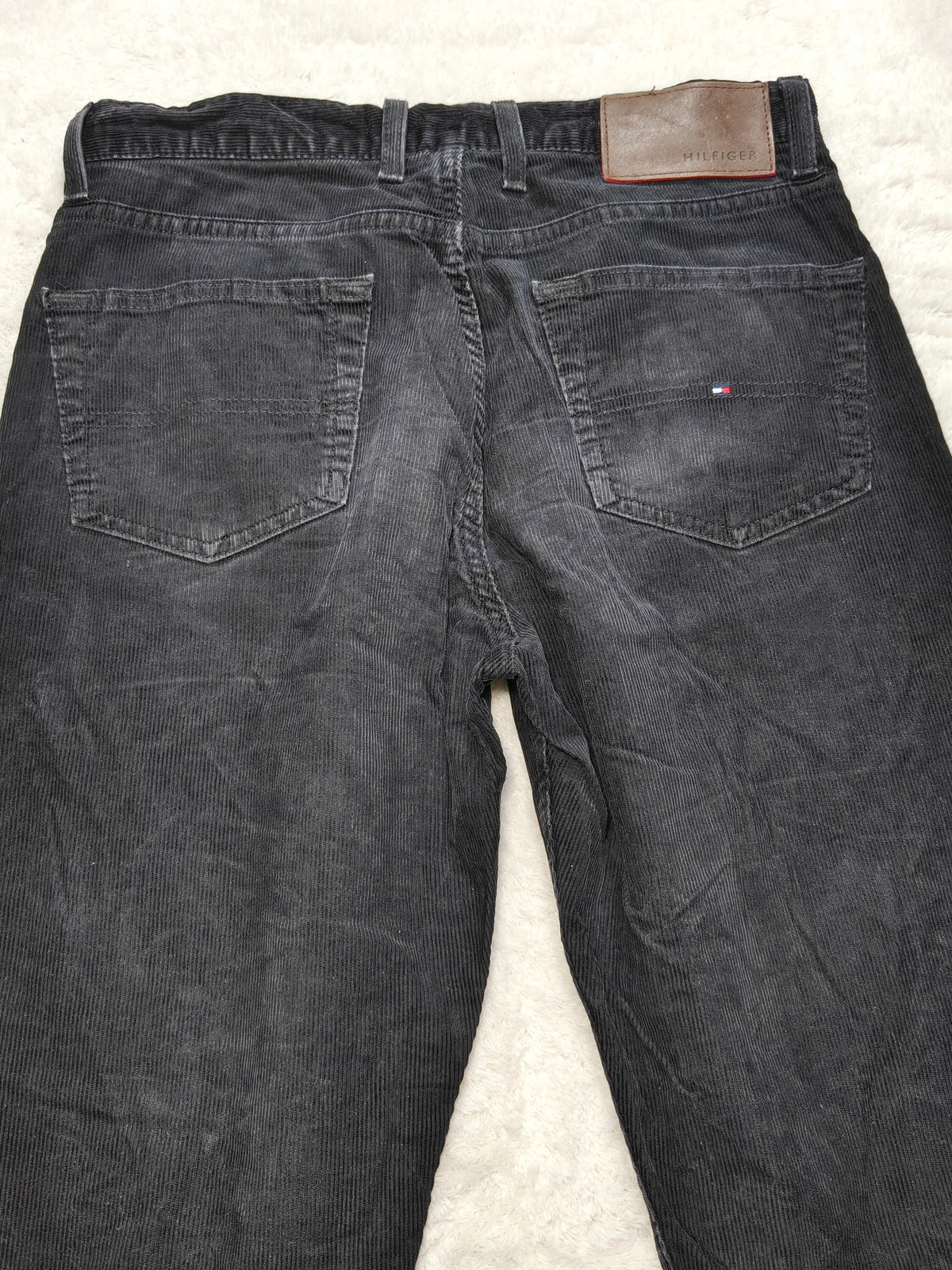 Men Tommy Hilfiger Black Straight W30 L32 Y2K Pants