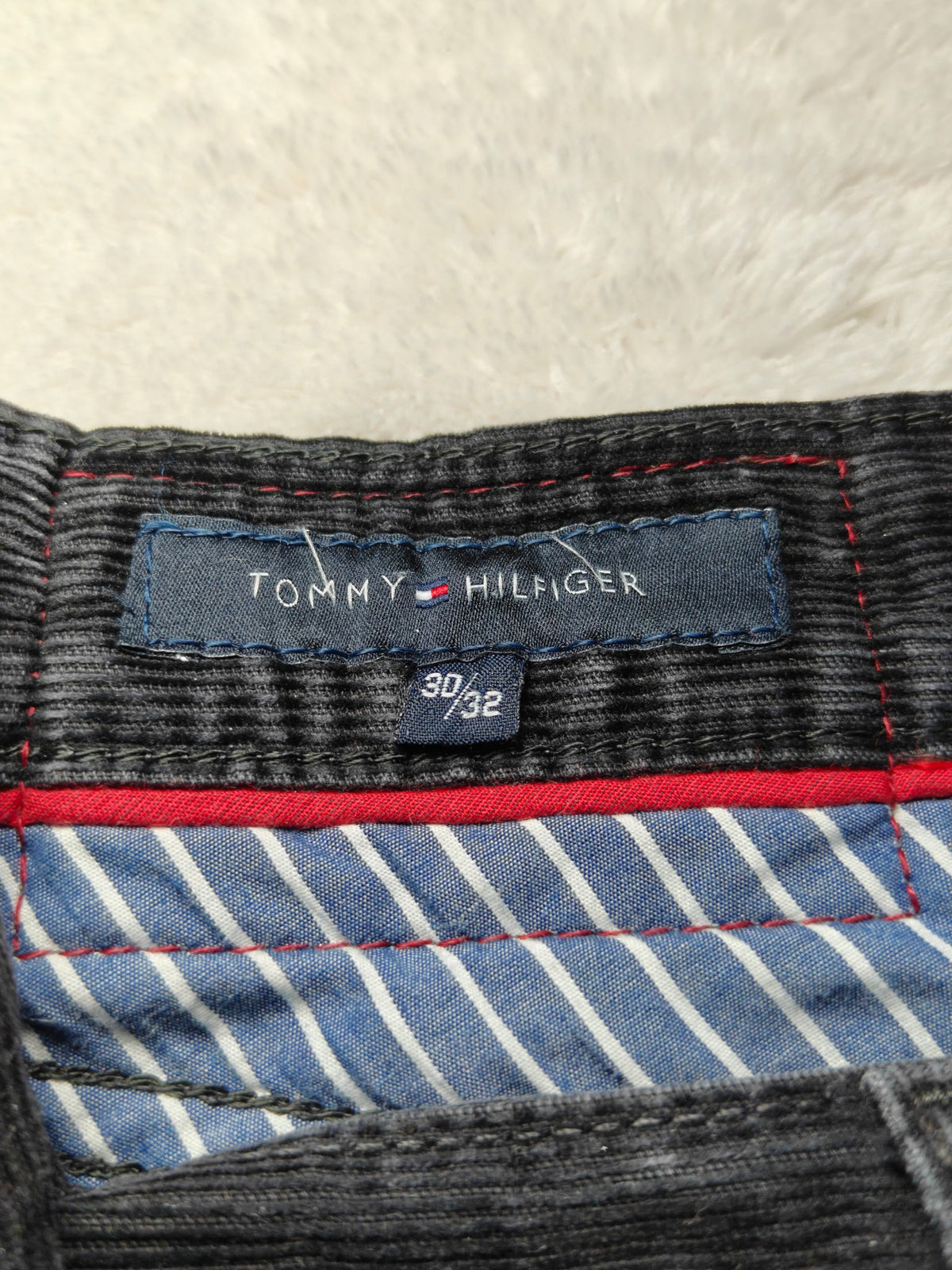 Men Tommy Hilfiger Black Straight W30 L32 Y2K Pants