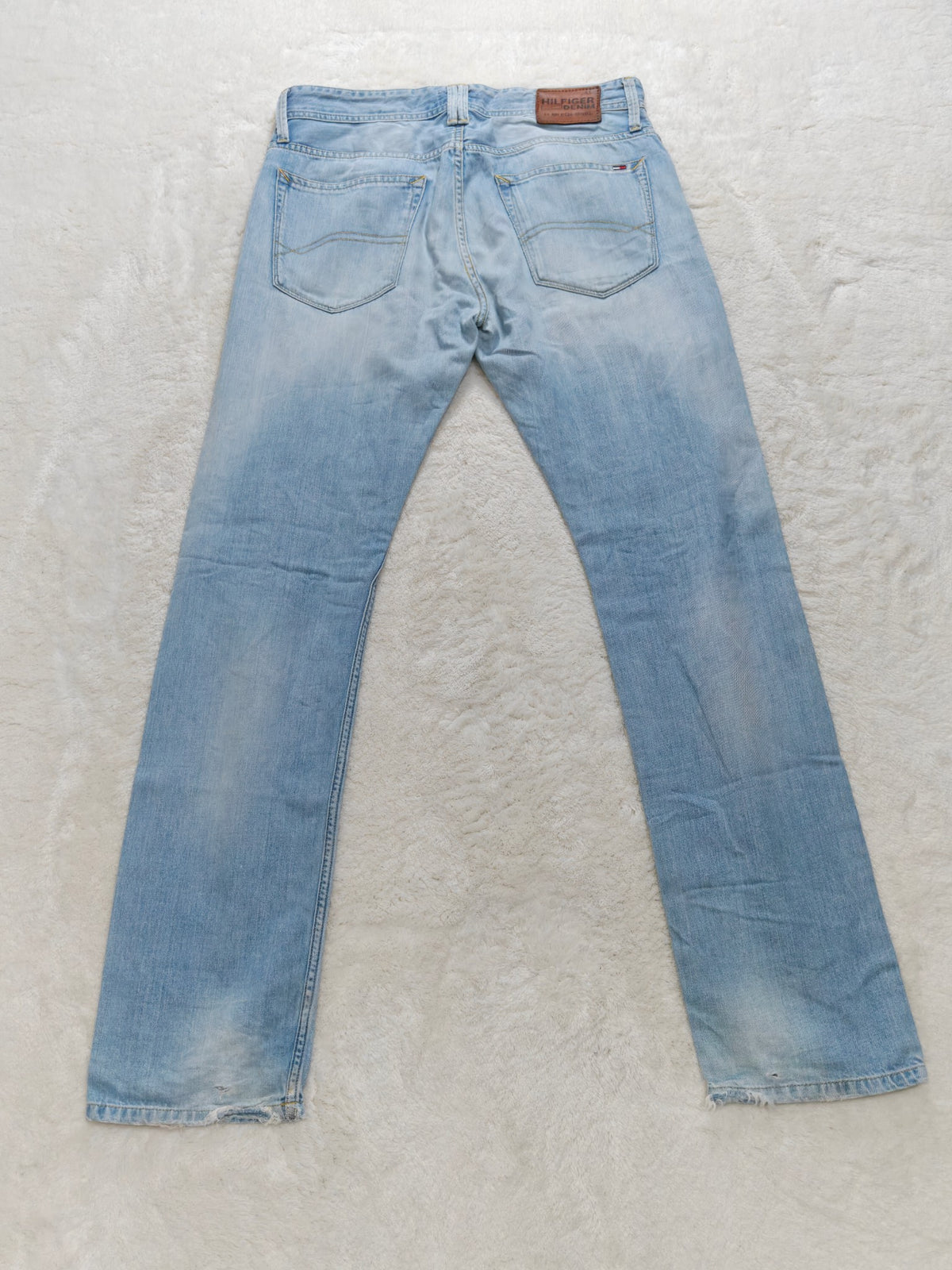 Men Tommy Hilfiger Ryan Light Blue Slim Straight W32 L34 Y2K Jeans