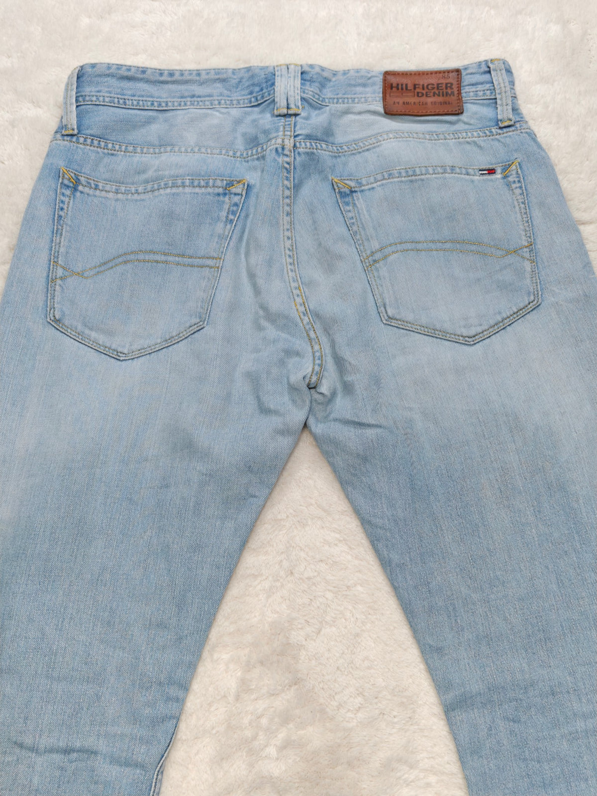 Men Tommy Hilfiger Ryan Light Blue Slim Straight W32 L34 Y2K Jeans
