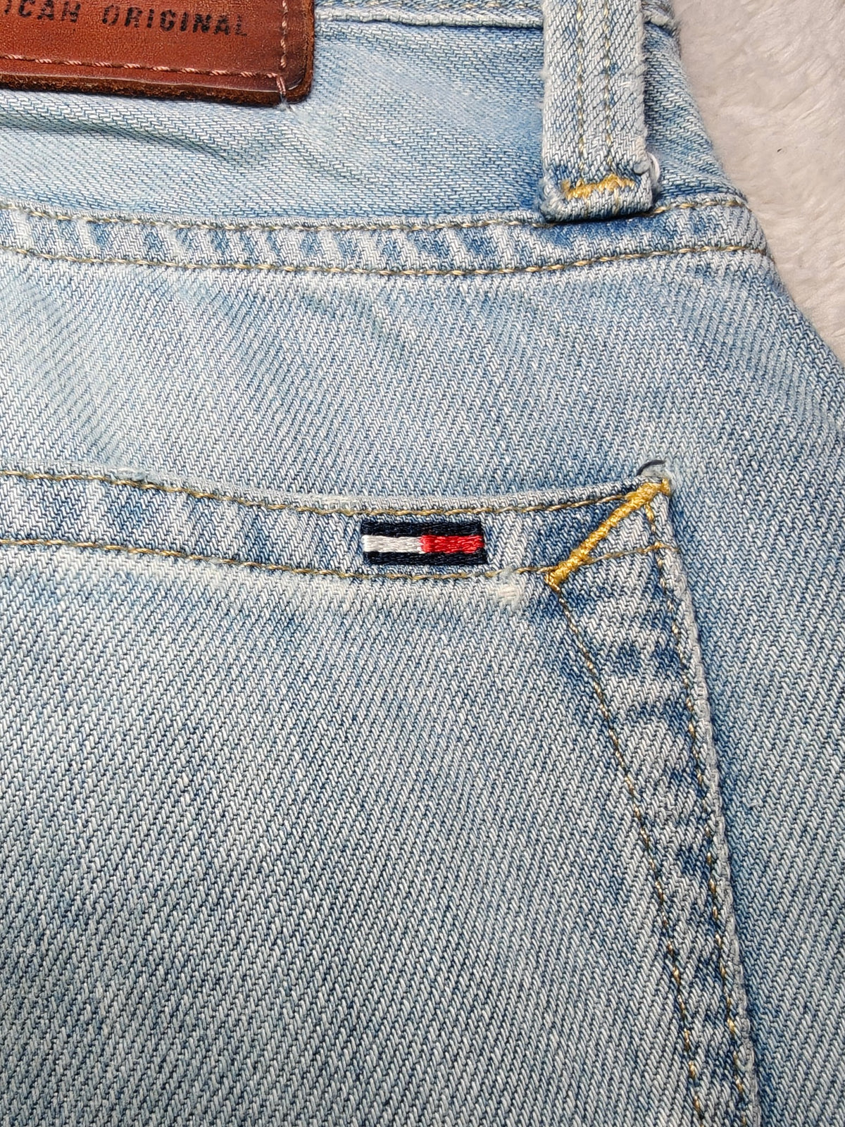 Men Tommy Hilfiger Ryan Light Blue Slim Straight W32 L34 Y2K Jeans