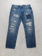 Men Tommy Hilfiger Samuel Blue VRAR Tapered W34 L32 Y2K Jeans