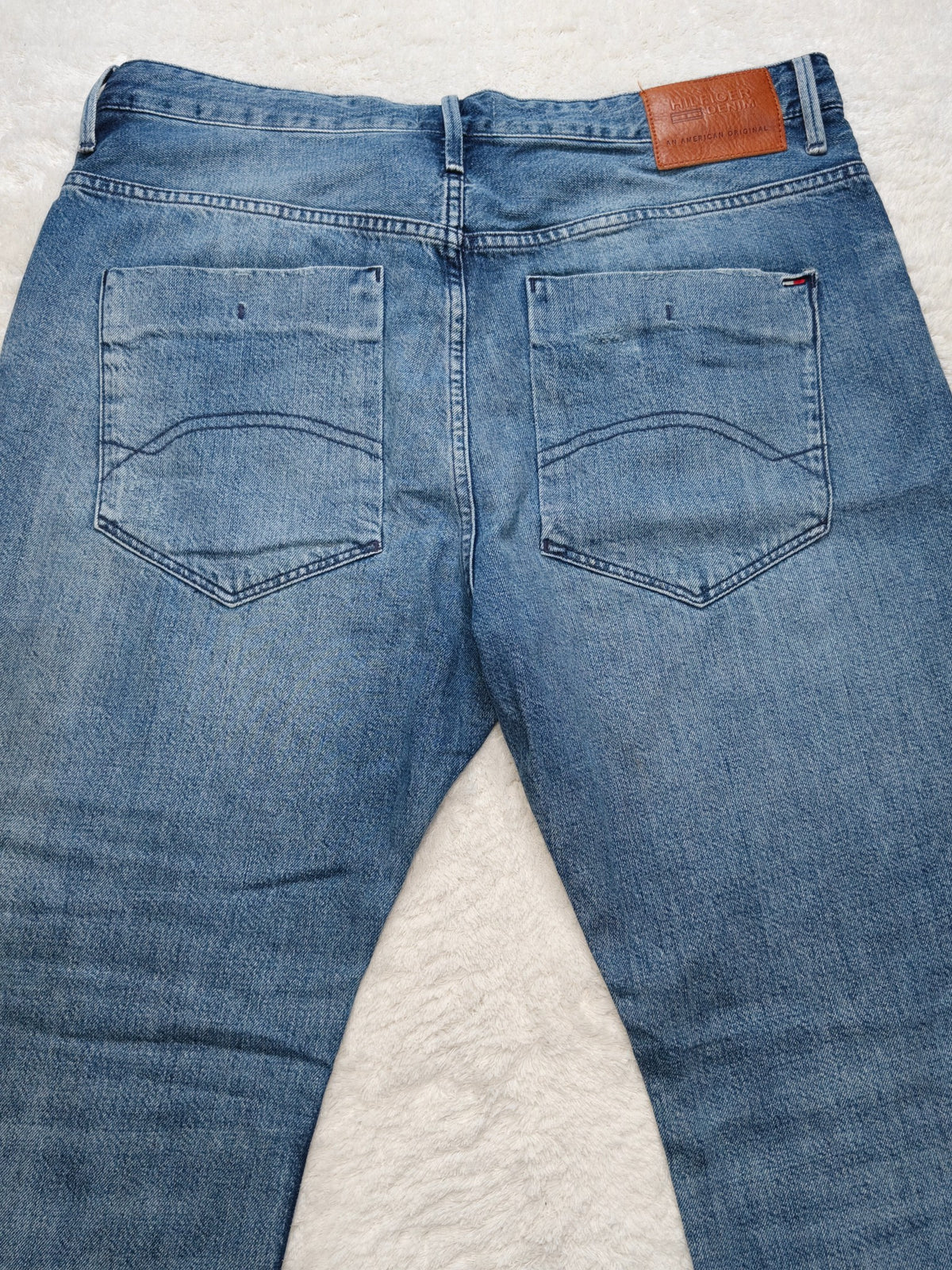 Men Tommy Hilfiger Samuel Blue VRAR Tapered W34 L32 Y2K Jeans