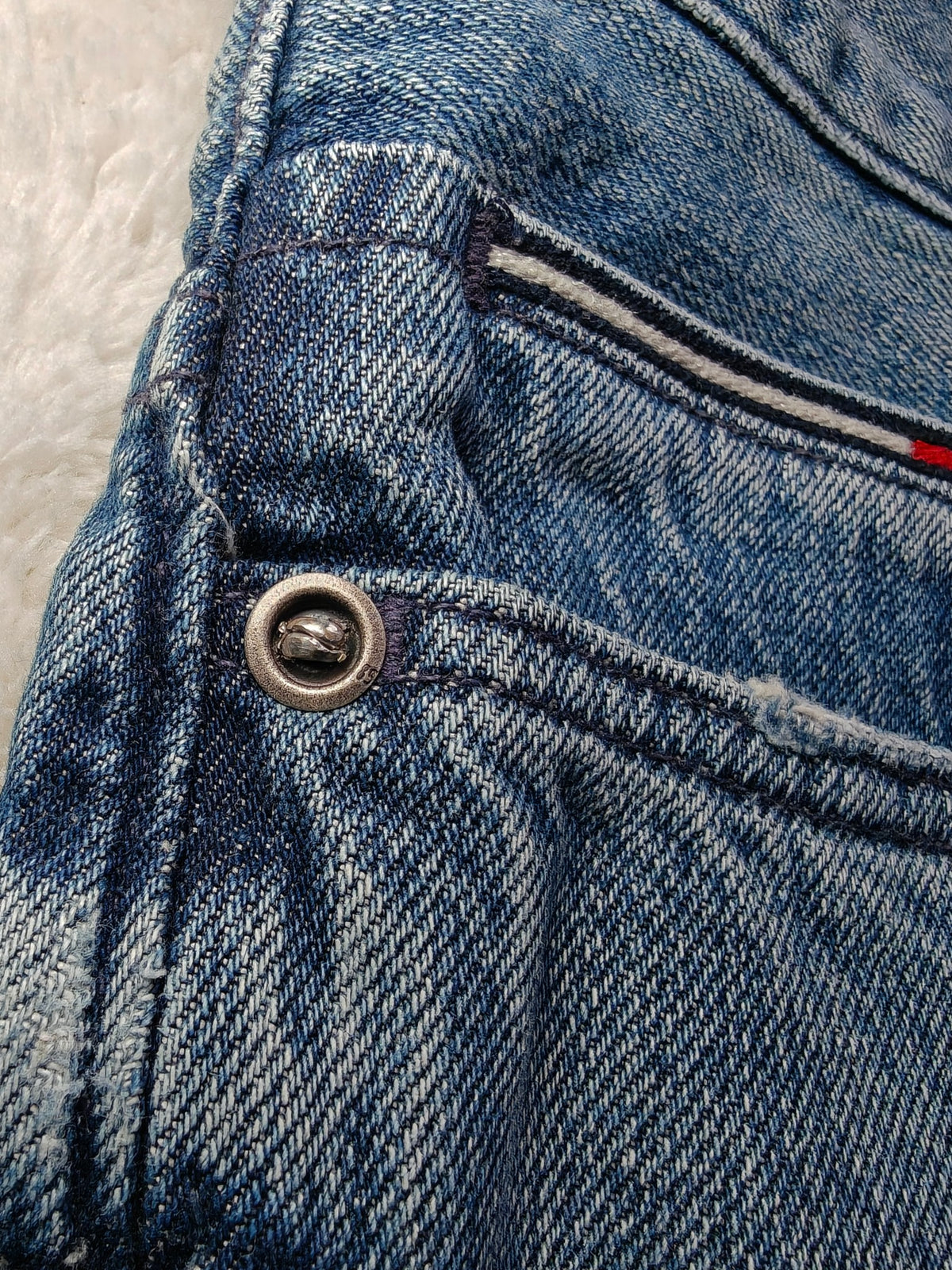 Men Tommy Hilfiger Samuel Blue VRAR Tapered W34 L32 Y2K Jeans