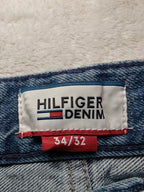 Men Tommy Hilfiger Samuel Blue VRAR Tapered W34 L32 Y2K Jeans