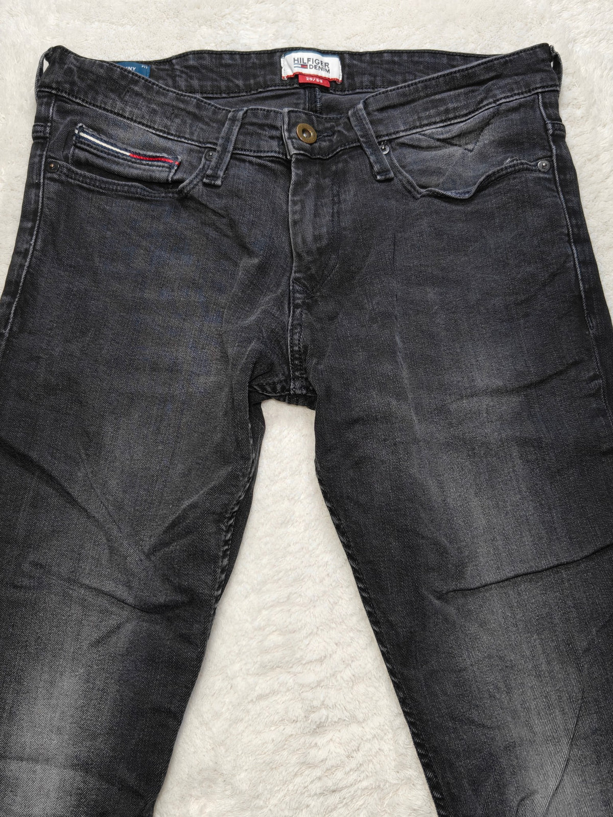 Men Tommy Hilfiger Sidney Black Skinny W29 L32 Y2K Jeans