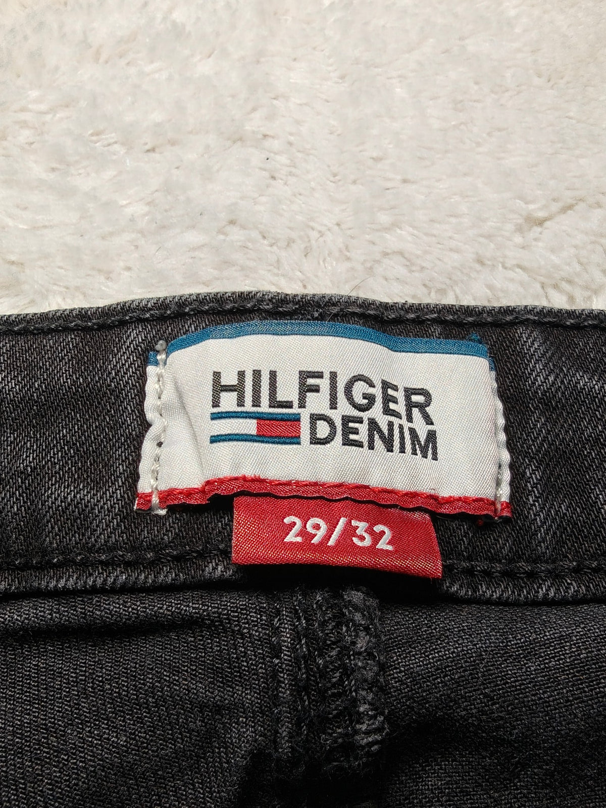 Men Tommy Hilfiger Sidney Black Skinny W29 L32 Y2K Jeans