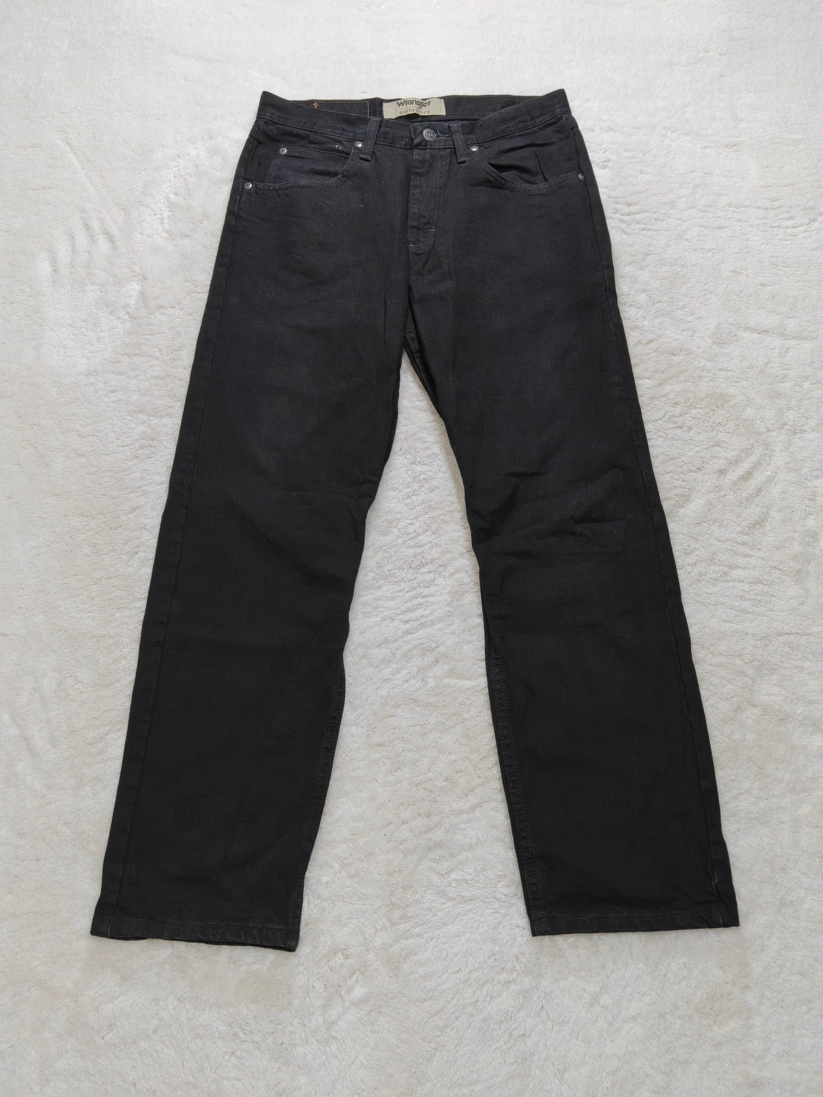 Men Wrangler Authentics Black Straight W30 L30 Y2K Jeans