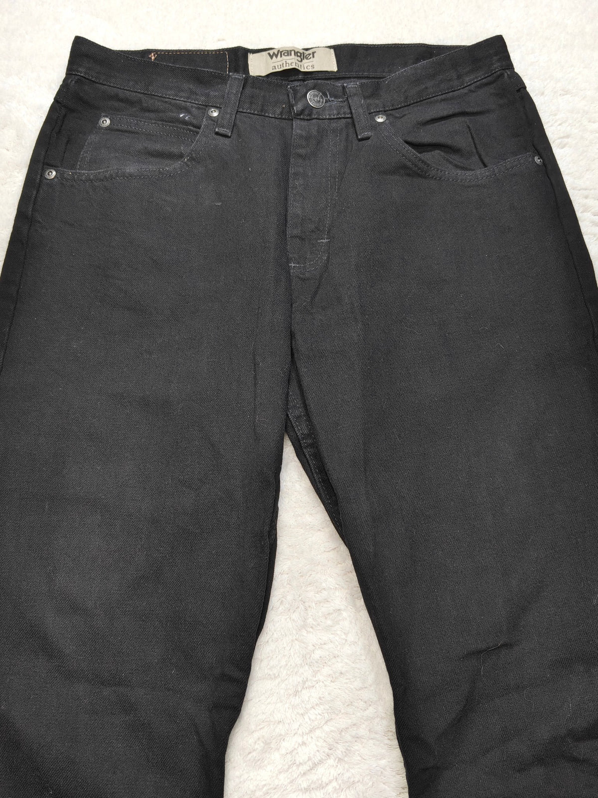 Men Wrangler Authentics Black Straight W30 L30 Y2K Jeans