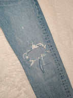 Women Levi's 501 S Blue Slim W26 L28 EU 36 Jeans