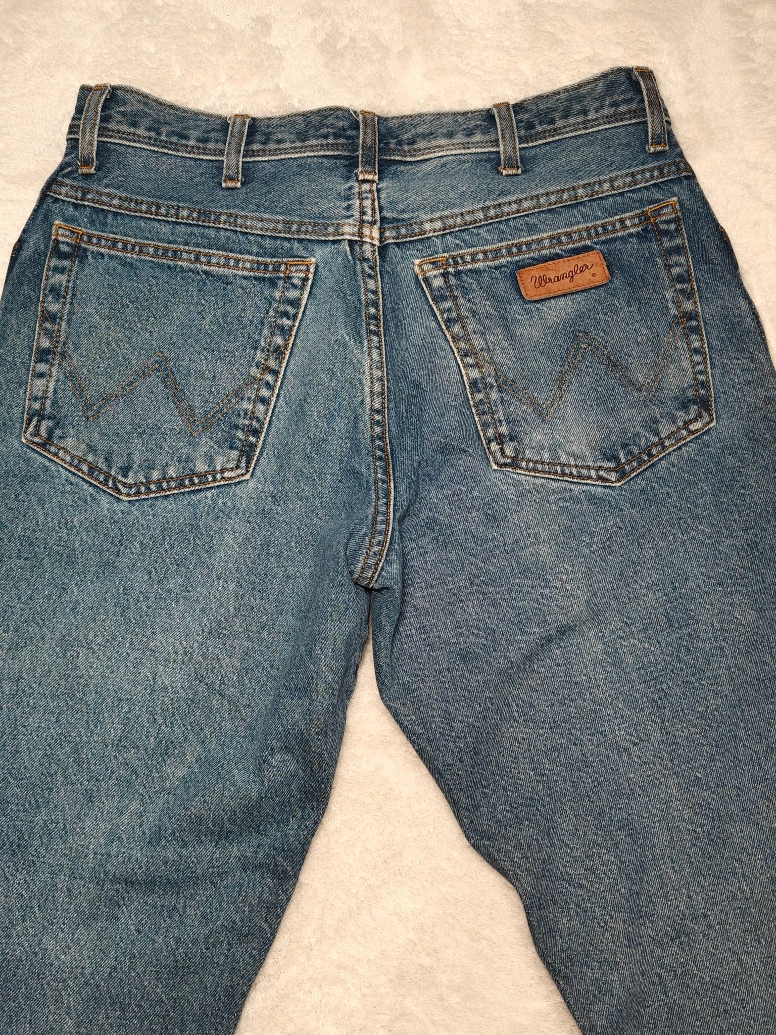 Men Wrangler Regular Fit Blue Straight W34 L30 Jeans