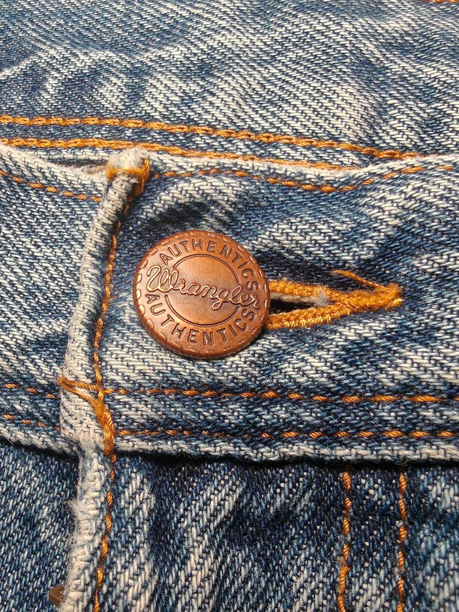 Men Wrangler Regular Fit Blue Straight W34 L30 Jeans