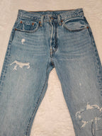 Women Levi's 501 S Blue Slim W26 L28 EU 36 Jeans