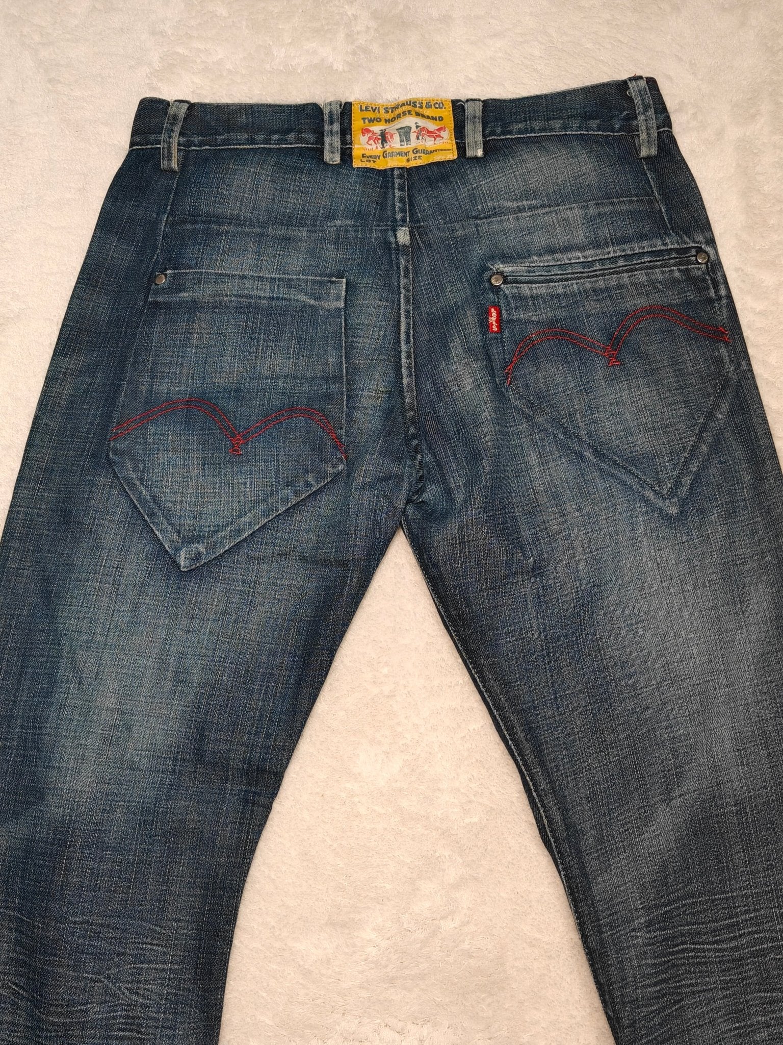 Men Levi's 506 Red Tab Blue Straight W32 L29 Jeans
