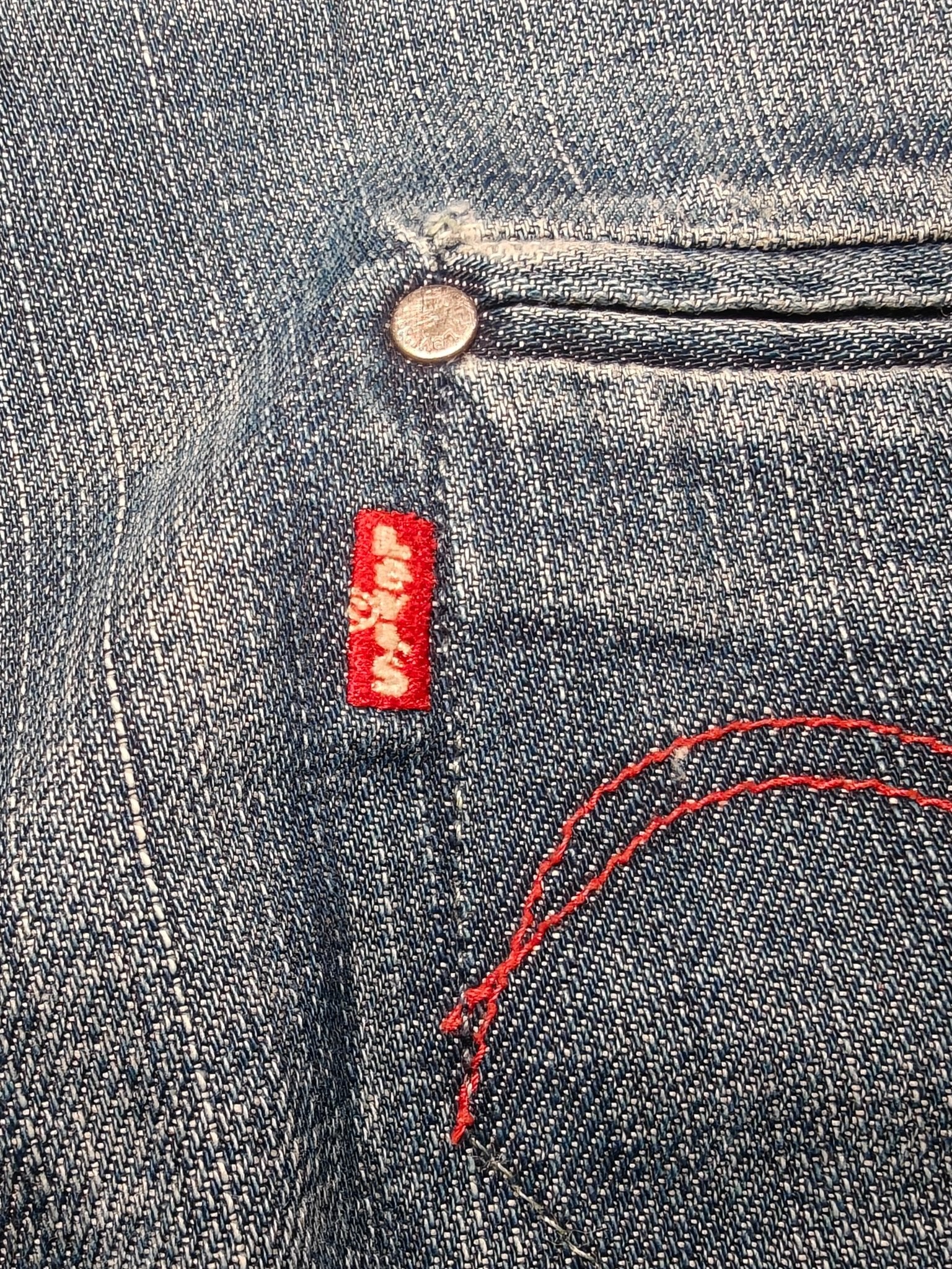 Men Levi's 506 Red Tab Blue Straight W32 L29 Jeans