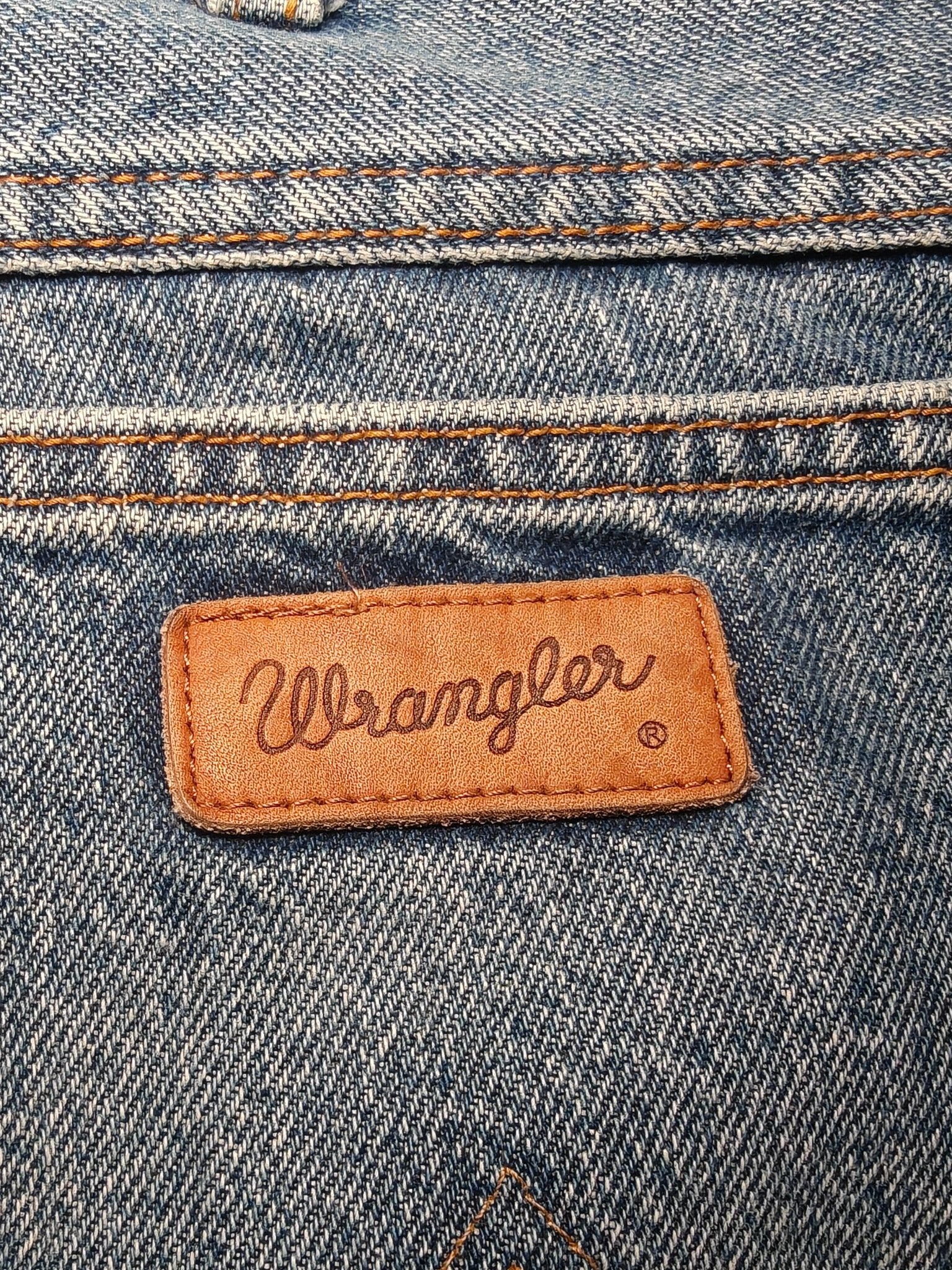 Men Wrangler Regular Fit Blue Straight W34 L30 Jeans