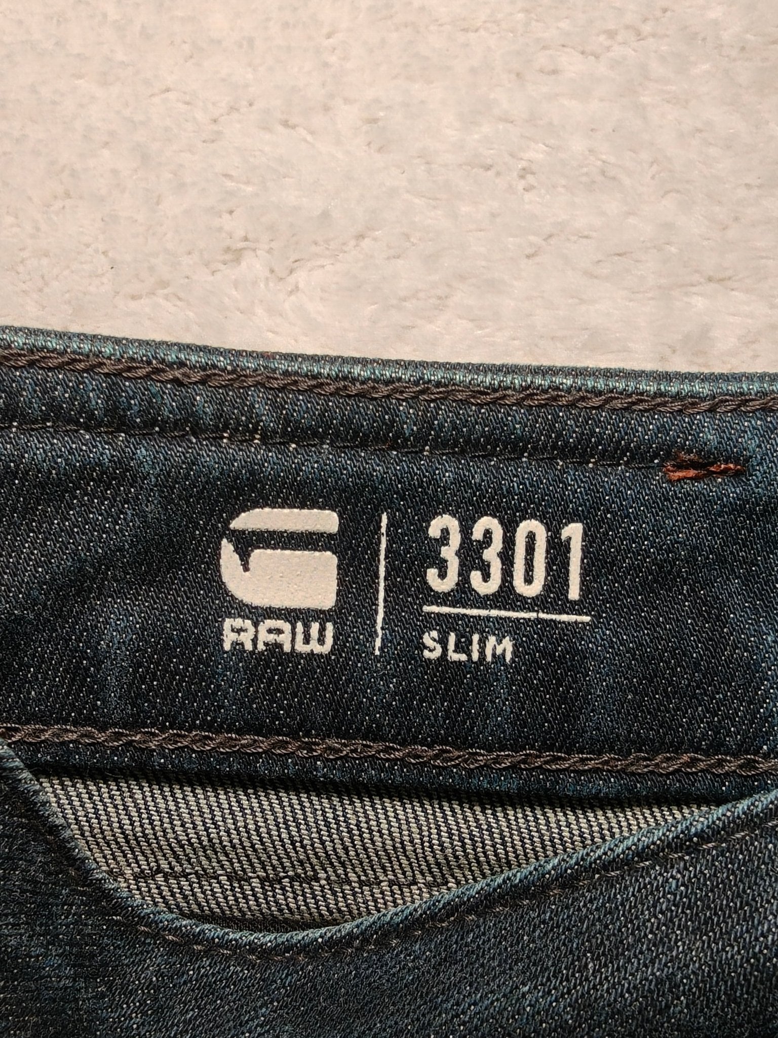 Men G - star 3301 Slim Blue W32 L28 Jeans