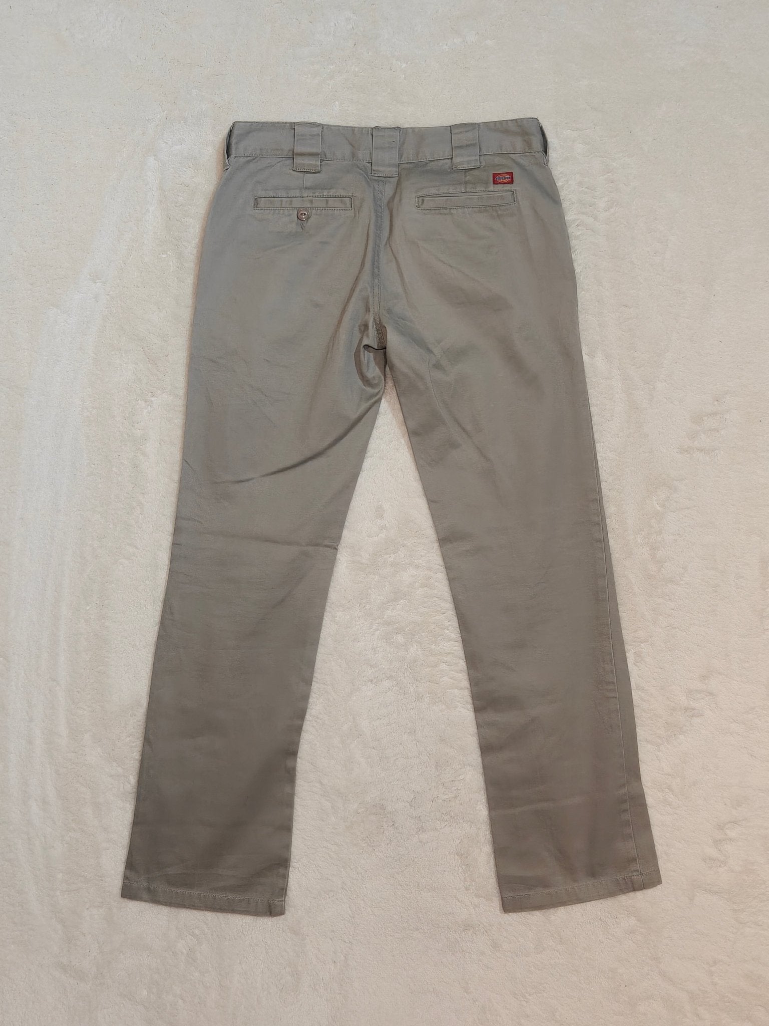 Women Dickies Chino Trousers Grey Straight W26 L30 EU 36