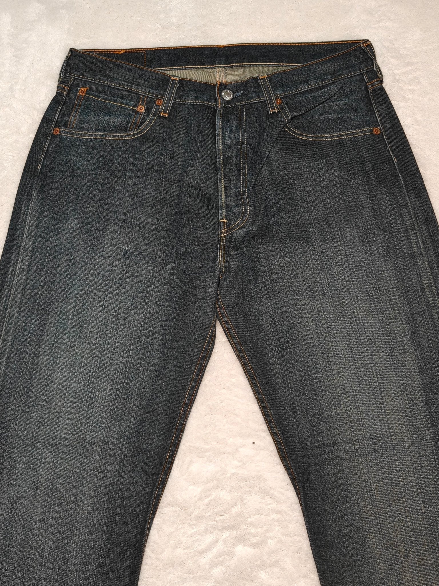 Men Levi's 501 Blue Straight W33 L31 Jeans