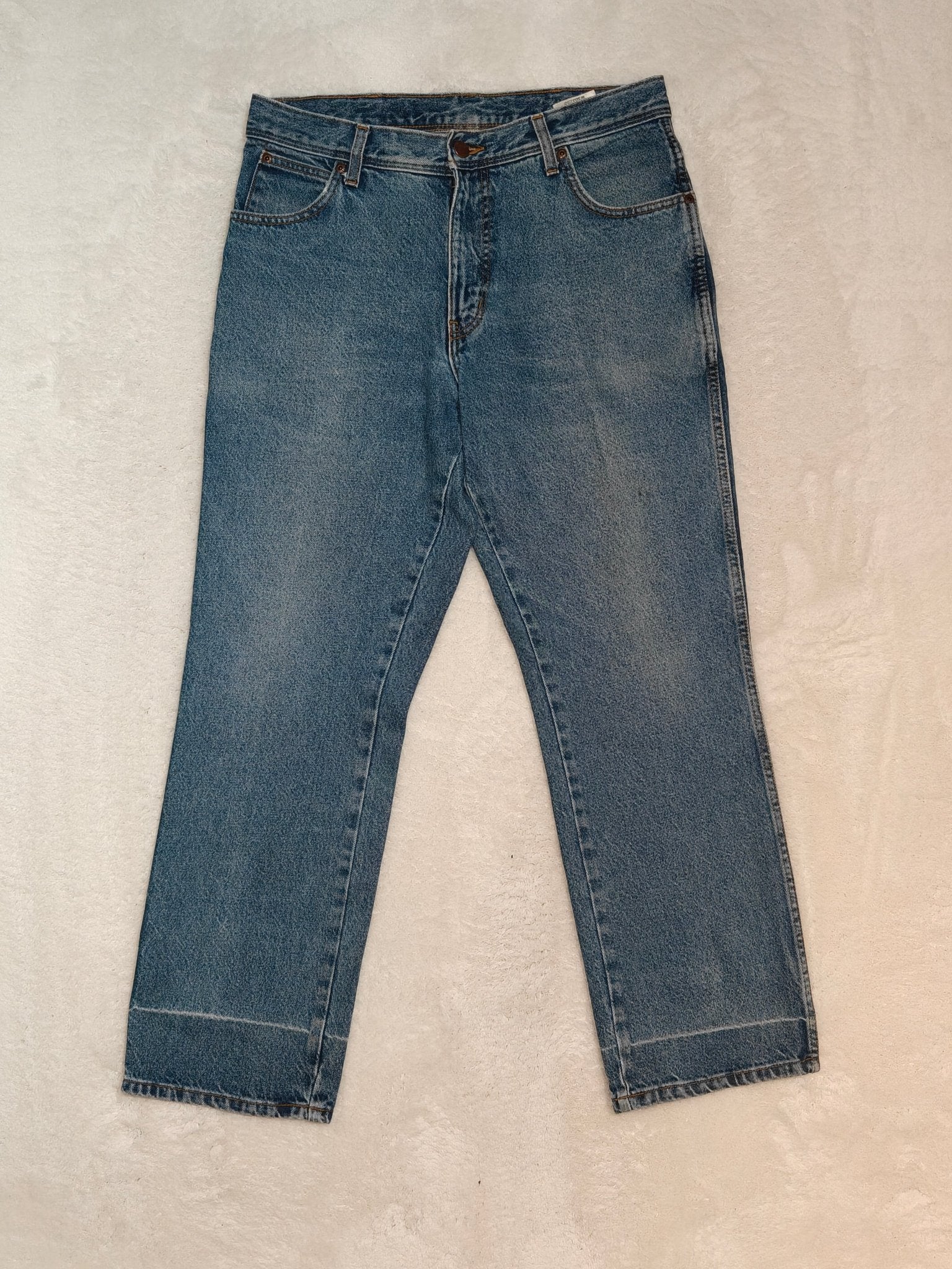 Men Wrangler Regular Fit Blue Straight W34 L30 Jeans