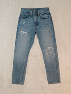 Women Levi's 501 S Blue Slim W26 L28 EU 36 Jeans