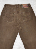 Men Diesel Cheyenne Brown Straight W34 L30 Jeans