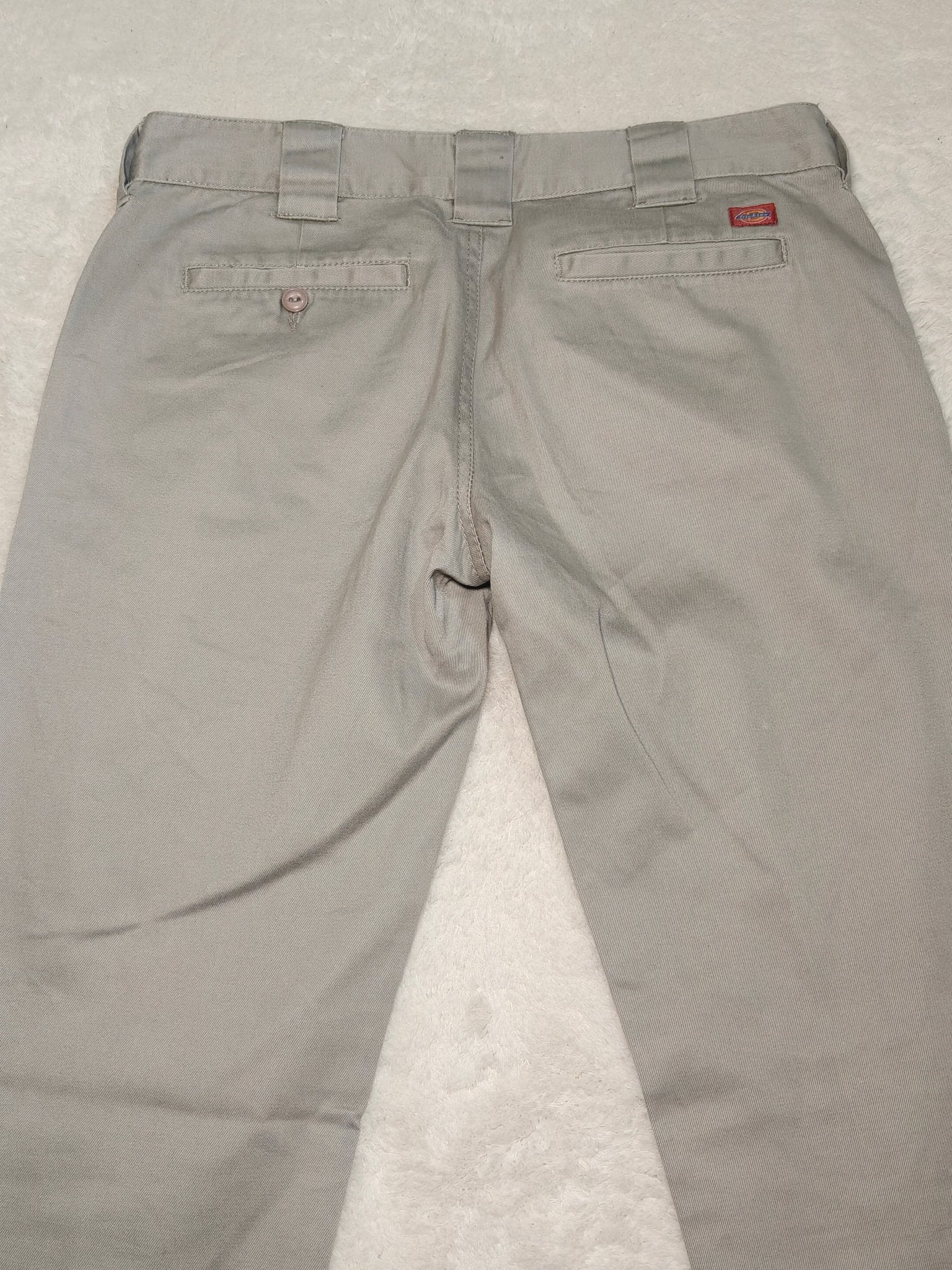Women Dickies Chino Trousers Grey Straight W26 L30 EU 36