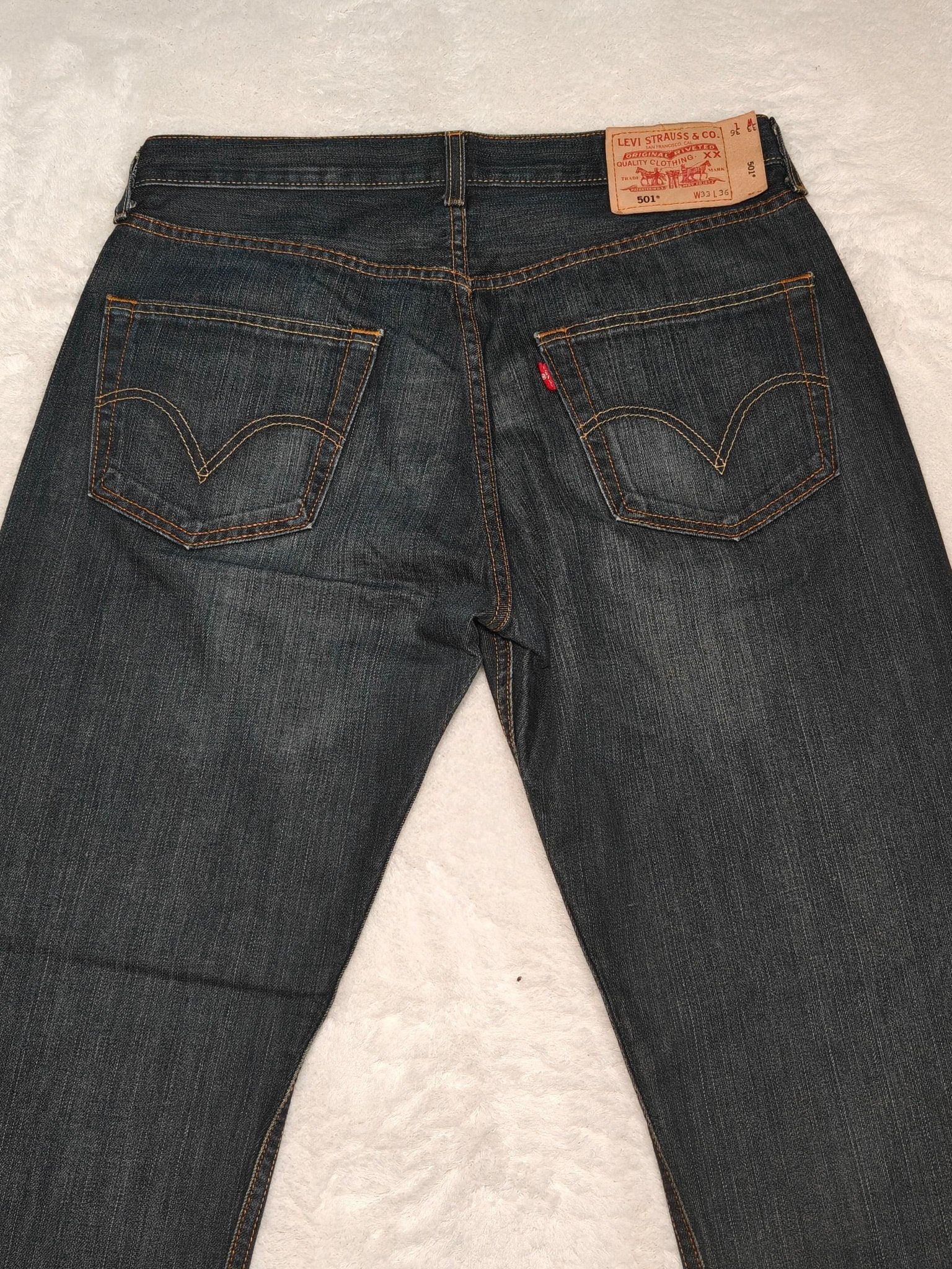 Men Levi's 501 Blue Straight W33 L31 Jeans