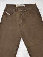Men Diesel Cheyenne Brown Straight W34 L30 Jeans