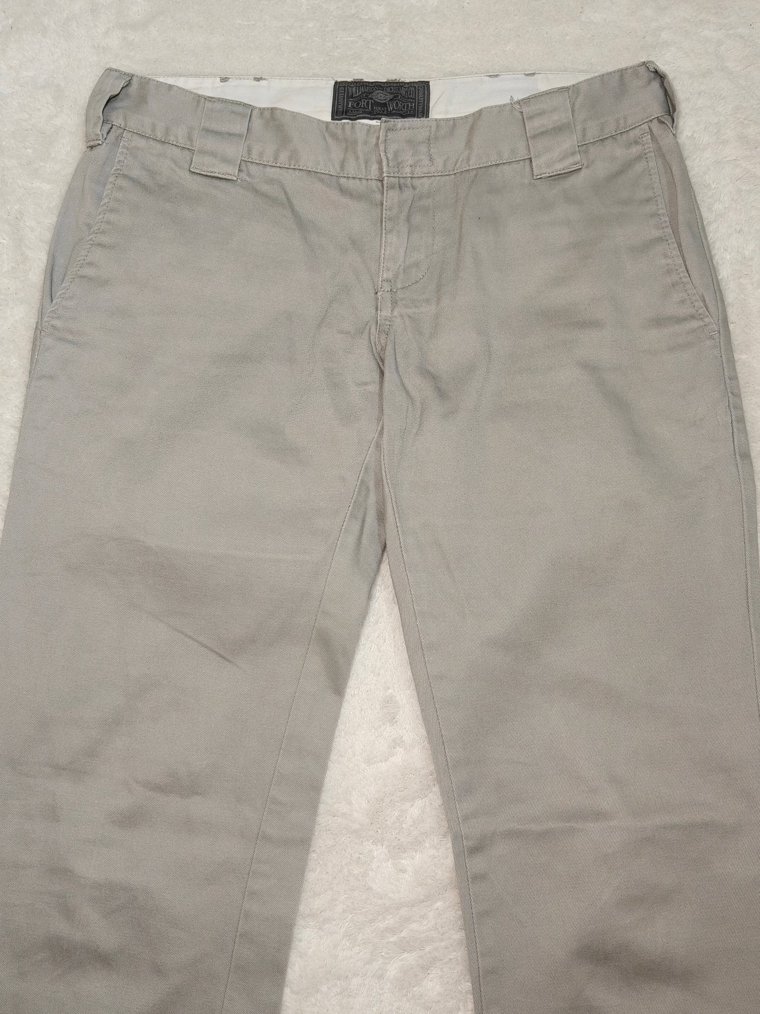Women Dickies Chino Trousers Grey Straight W26 L30 EU 36