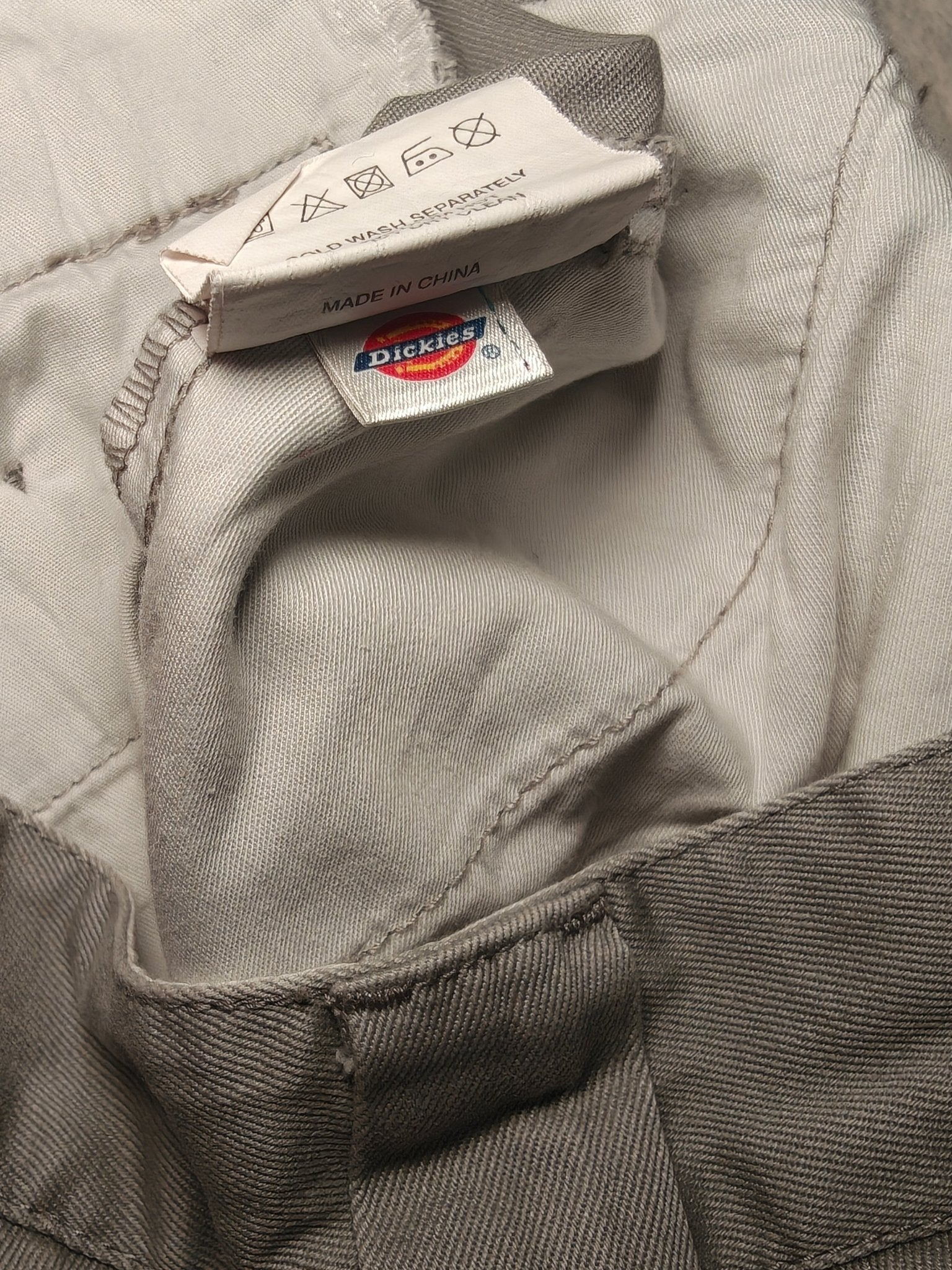 Women Dickies Chino Trousers Grey Straight W26 L30 EU 36