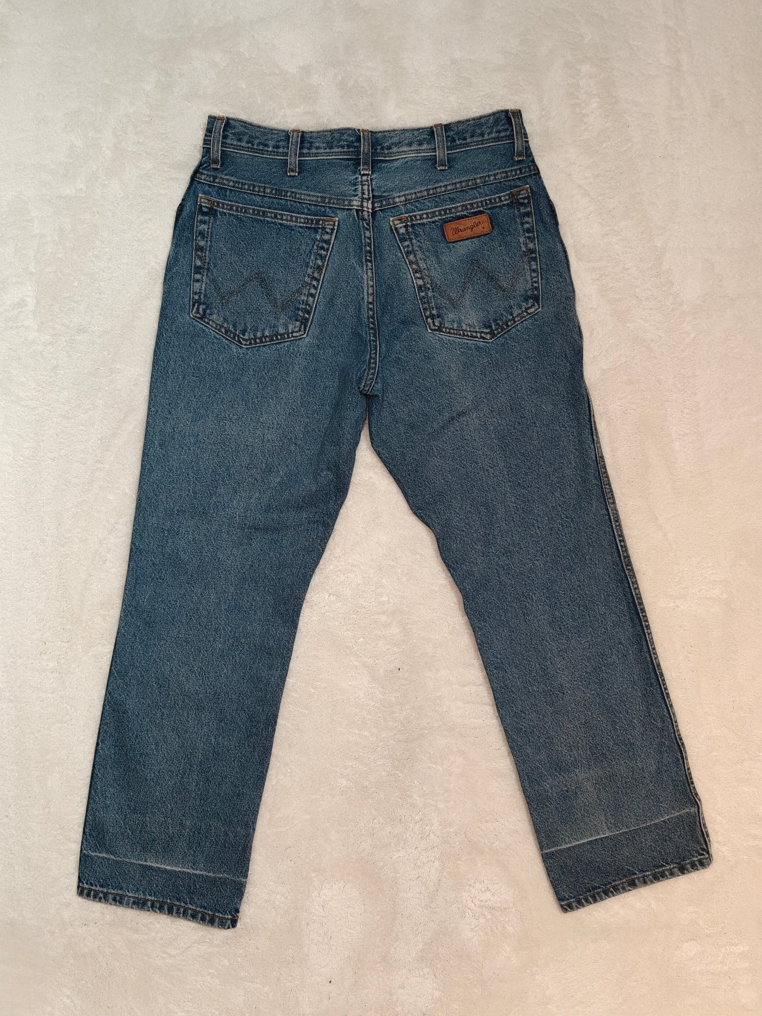 Men Wrangler Regular Fit Blue Straight W34 L30 Jeans