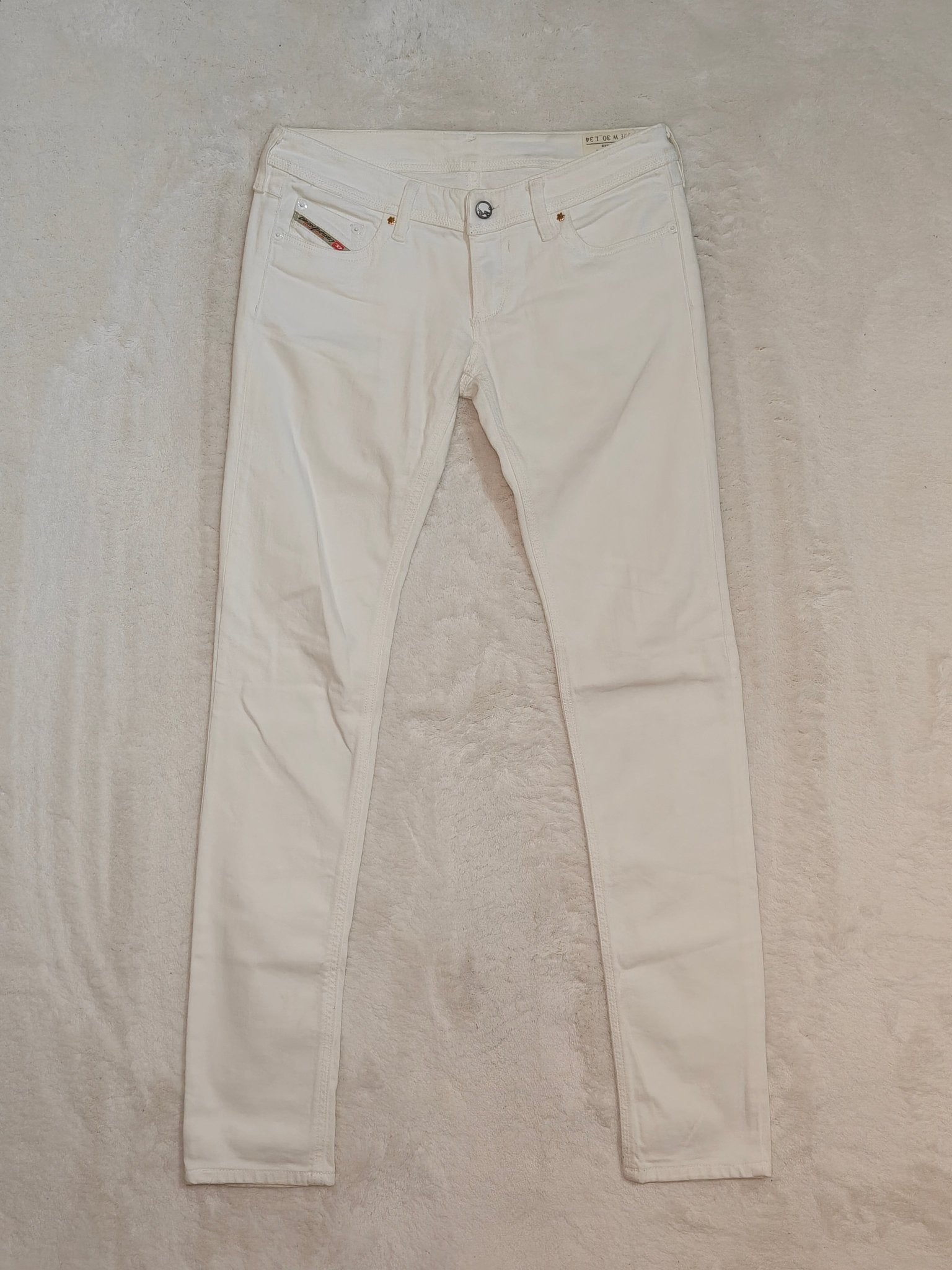 Women Diesel Lowky White Skinny W30 L34 EU 40 Jeans