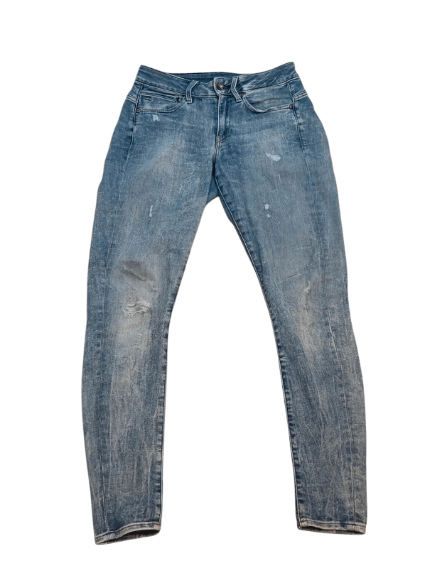 Women G - star Midge Zip Blue Skinny W26 L30 (EU 36/S) Jeans
