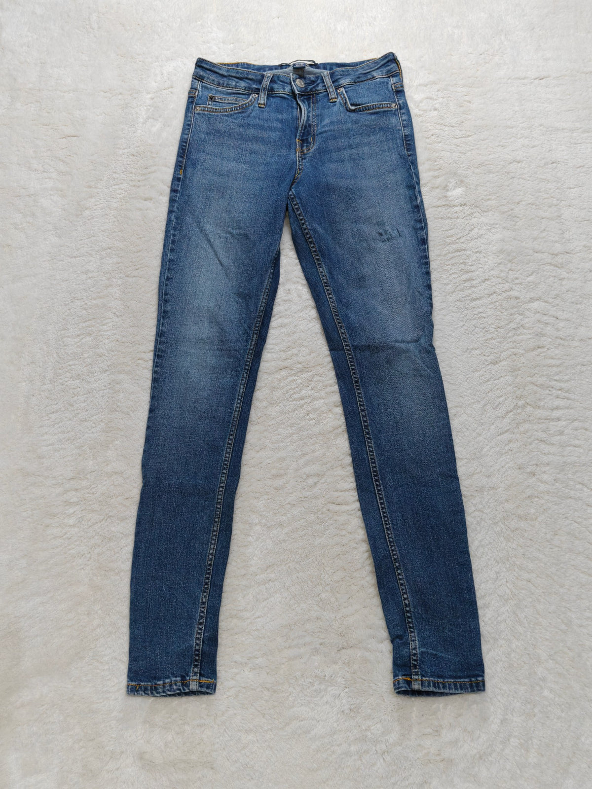 Women Calvin Klein CKJ001 Blue Skinny W27 L30 (EU 36 / S) Y2K Jeans