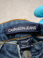 Women Calvin Klein CKJ001 Blue Skinny W27 L30 (EU 36 / S) Y2K Jeans