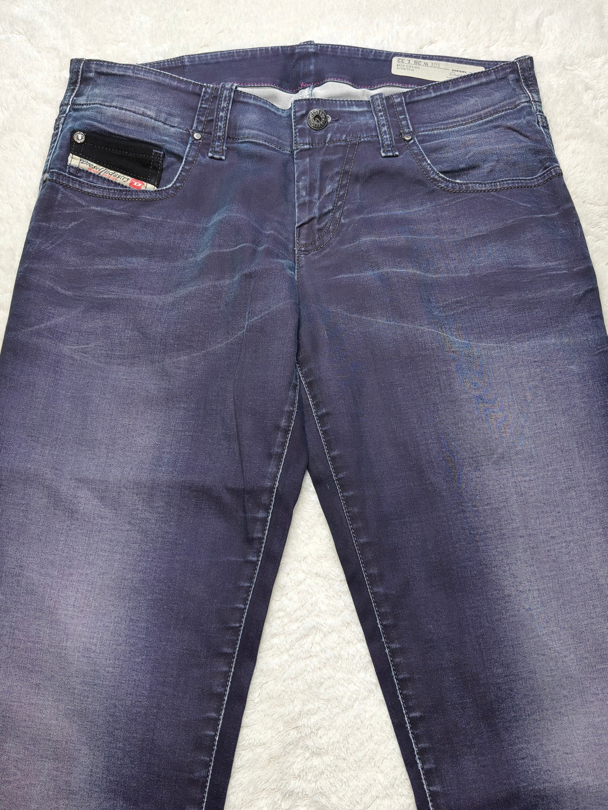 Women Diesel Grupee Made in Italy Dark blue 0818G Slim W28 L32 (EU 38 / M) Y2K Jeans