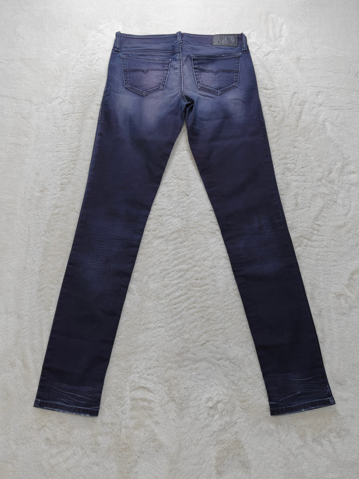 Women Diesel Grupee Made in Italy Dark blue 0818G Slim W28 L32 (EU 38 / M) Y2K Jeans