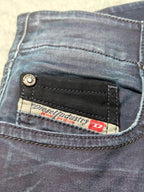 Women Diesel Grupee Made in Italy Dark blue 0818G Slim W28 L32 (EU 38 / M) Y2K Jeans