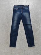 Women Diesel Livier-Ankle Blue 0826L Super Slim Jegging W28 L30 (EU 38 / M) Y2K Jeans