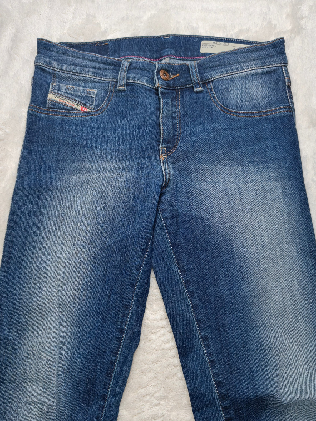 Women Diesel Livier-Ankle Blue 0826L Super Slim Jegging W28 L30 (EU 38 / M) Y2K Jeans
