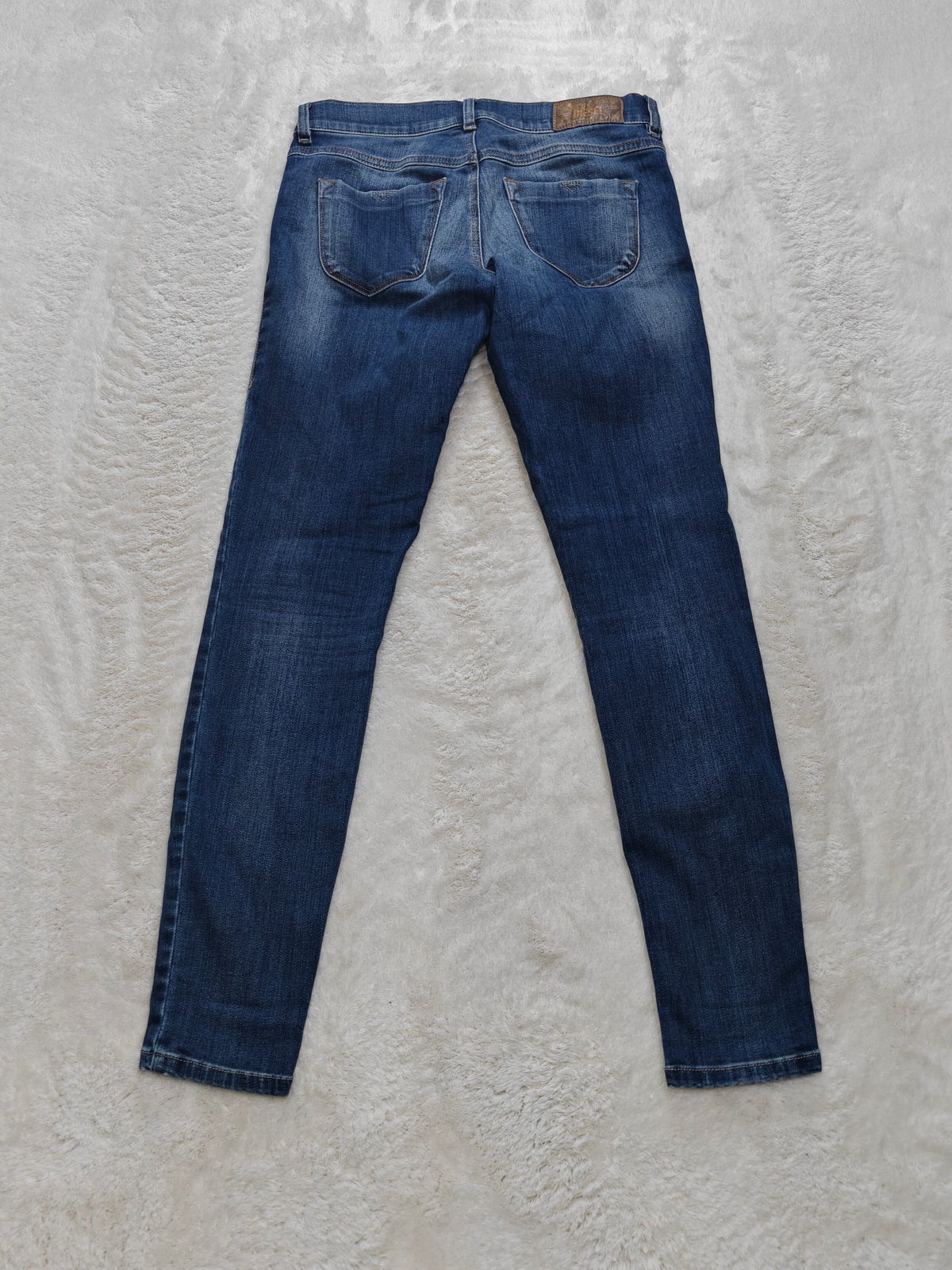 Women Diesel Livier-Ankle Blue 0826L Super Slim Jegging W28 L30 (EU 38 / M) Y2K Jeans