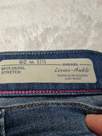 Women Diesel Livier-Ankle Blue 0826L Super Slim Jegging W28 L30 (EU 38 / M) Y2K Jeans
