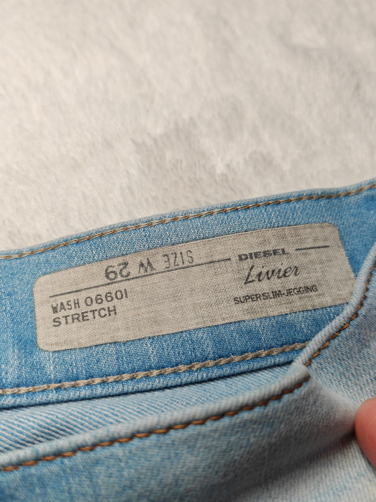 Women Diesel Livier Light blue 0660I Super slim jegging W29 L34 (EU 38 / M) Y2K Jeans