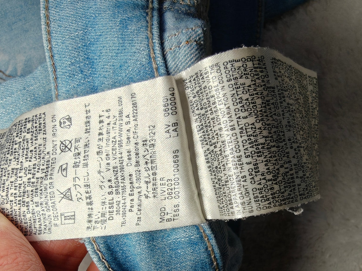 Women Diesel Livier Light blue 0660I Super slim jegging W29 L34 (EU 38 / M) Y2K Jeans