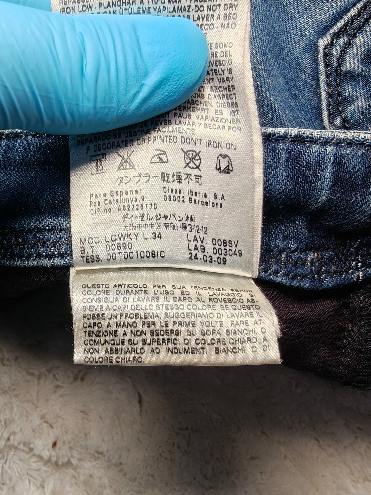 Women Diesel Lowky Blue 008SV Slim straight W29 L34 (EU 38 / M) 2010s Jeans