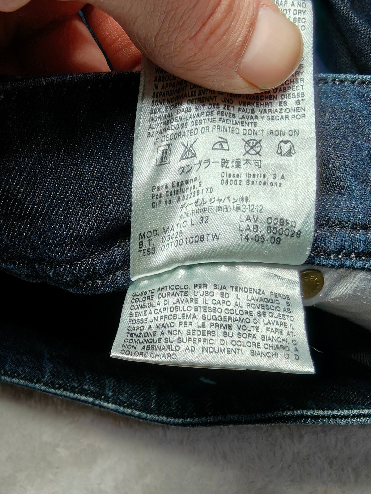Women Diesel Matic Blue 008F0 Slim W30 L32 (EU 40 / L) Jeans