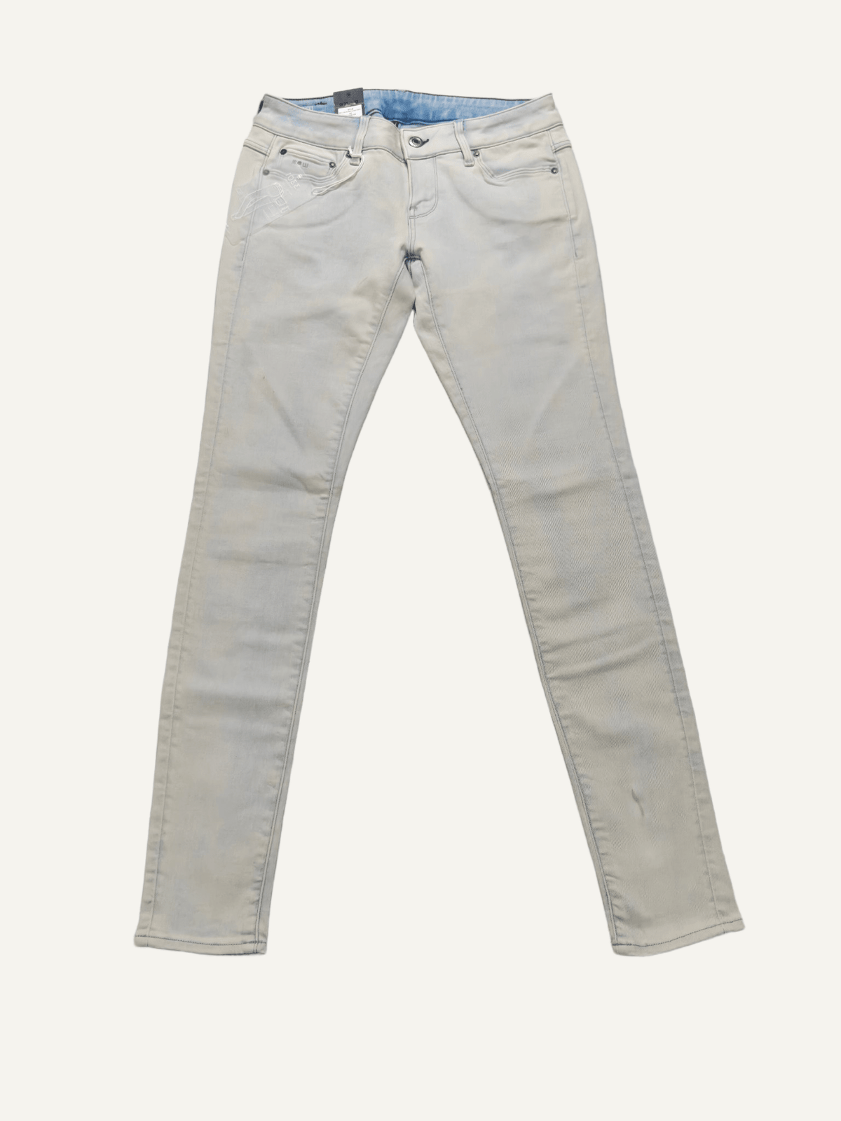 Women G-Star RAW 3301 Cream Skinny W27 L32 (EU 36 / S) Jeans