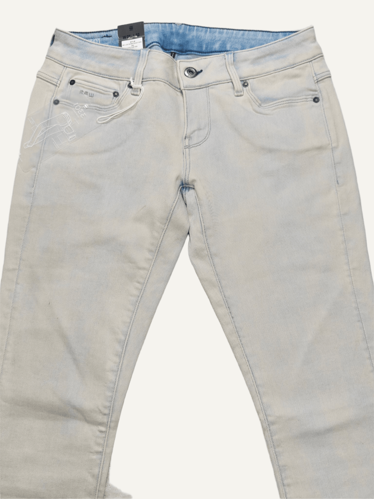 Women G-Star RAW 3301 Cream Skinny W27 L32 (EU 36 / S) Jeans