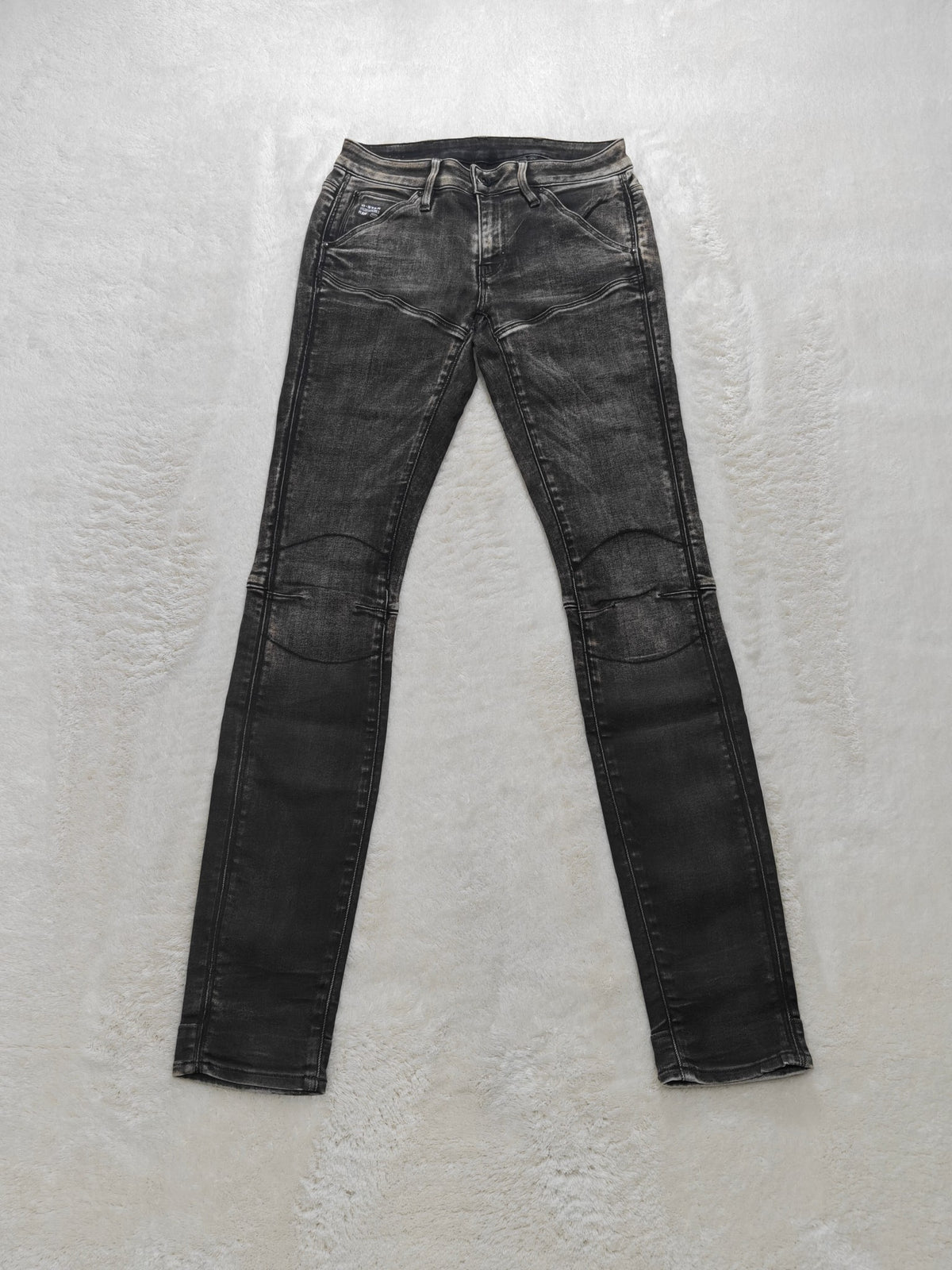 Women G-Star RAW 5620 Black Skinny W25 L32 (EU 34 / XS) Y2K Jeans